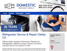 Tablet Screenshot of domesticappliance.net
